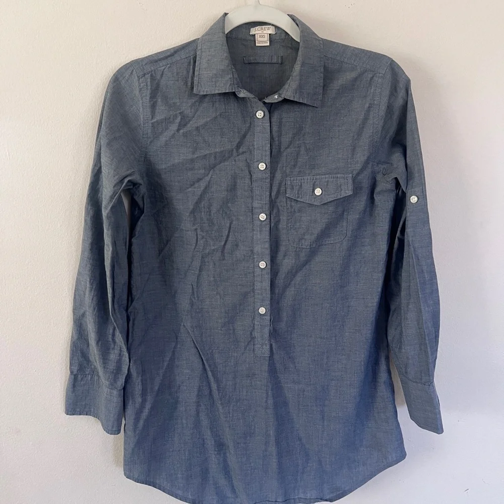 J. Crew Blue Casual Button Down Shirt with Long Sleeves 310